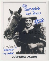 7x0636 LARRY STORCH signed 8x10 publicity still '90s smiling portrait in uniform from TV's F-Troop!