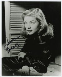 7x1311 LAUREN BACALL signed 8x10 REPRO still '80s sexy close portrait with those beautiful eyes!