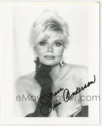 7x1320 LONI ANDERSON signed 8x10 REPRO still '80s sexy portrait wearing low-cut dress & gloves!