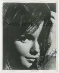 7x1338 MARY ANN MOBLEY signed 8x10 REPRO still '80s sexy super close up with hair over her eye!
