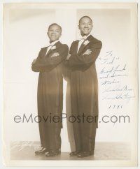 7x0831 NICHOLAS BROTHERS signed 8.25x10 still '41 the tap dancing duo in tuxedos by Kriegsmann!