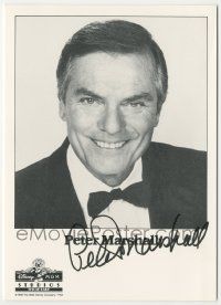 7x0645 PETER MARSHALL signed 5x7 publicity still '89 smiling portrait for Disney/MGM theme park!