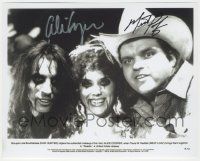 7x1359 ROADIE signed 8x10 REPRO still '80 by BOTH Alice Cooper AND Meat Loaf, c/u with Kaki Hunter!