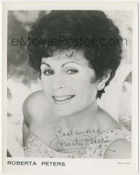 7x0651 ROBERTA PETERS signed 8.25x10.25 publicity still '80s smiling portrait of the pretty actress!