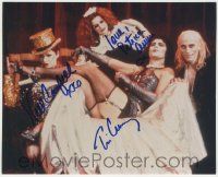 7x1142 ROCKY HORROR PICTURE SHOW signed color 8x10 REPRO still '75 by Tim Curry, Campbell AND Quinn!