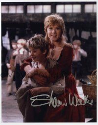 7x1153 SHANI WALLIS signed color 8x10 REPRO still '80s great image with Mark Lester from Oliver!