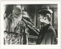 7x1384 TURHAN BEY signed 8x10 REPRO still '80s c/u with monster Lon Chaney Jr. in The Mummy's Tomb!