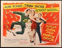 7x0422 AARON SLICK FROM PUNKIN CRICK signed 1/2sh '52 by Alan Young, art with Dinah Shore & Merrill!