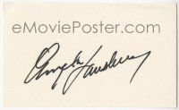 7x0880 ANGELA LANSBURY signed 3x5 index card '00s with a color photo and a biography!