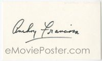 7x0883 ANTHONY FRANCIOSA signed 3x5 index card '00s with a photo and a biography!