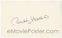 7x0899 BUDDY HACKETT signed 3x5 index card '00s with a photo and a biography!