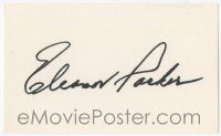 7x0917 ELEANOR PARKER signed 3x5 index card '00s with a photo and a biography!