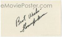 7x0921 FLORENCE HENDERSON signed 3x5 index card '00s with two photos and a biography!