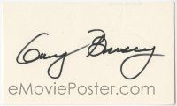 7x0922 GARY BUSEY signed 3x5 index card '00s with two photos and a biography!
