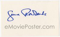 7x0923 GENA ROWLANDS signed 3x5 index card '00s with a photo and a biography!