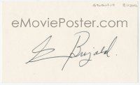7x0924 GENEVIEVE BUJOLD signed 3x5 index card '00s with a photo and a biography!