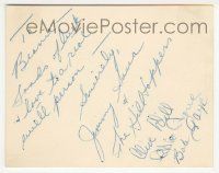 7x0930 HILLTOPPERS signed 3x4 cut index card '50s can be framed & displayed with a repro still!