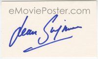 7x0940 JEAN SIMMONS signed 3x5 index card '00s with a photo and a biography!