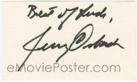7x0942 JERRY ORBACH signed 3x5 index card '00s with two photos and a biography!