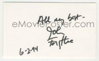 7x0945 JOHN FORSYTHE signed 3x5 index card '94 can be framed & displayed with a repro still!