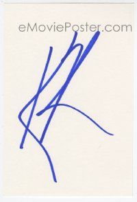 7x0956 KEANU REEVES signed 4x6 index card '00s with a color photo and a biography!