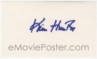 7x0958 KIM HUNTER signed 3x5 index card '90s with two photos and a biography!