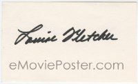 7x0964 LOUISE FLETCHER signed 3x5 index card '90s with two photos and a biography!