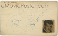 7x0981 PETER PALMER signed 3x5 index card '80s with two photos and a biography!