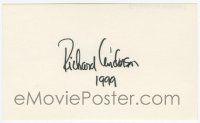 7x0984 RICHARD ANDERSON signed 3x5 index card '99 with a photo and a biography!