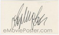 7x1003 SOPHIA LOREN signed 3x5 index card '90s with a collector card and a biography!