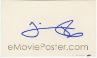 7x1013 TIM RUSS signed 3x5 index card '00s with four photos and a biography!