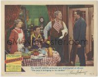7x0093 3 GODFATHERS signed LC #2 '49 by Ben Johnson, who's with prisoner John Wayne at dinner!