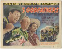 7x0081 3 GODFATHERS signed TC '49 by Harry Carey Jr., in John Ford's legend of the Southwest!