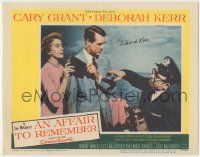 7x0096 AFFAIR TO REMEMBER signed LC #7 '57 by Deborah Kerr, who's with Cary Grant & photographer!