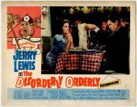 7x0107 DISORDERLY ORDERLY signed LC #8 '65 by Karen Sharpe, wacky spaghetti scene with Jerry Lewis!