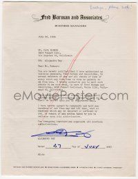 7x0022 ALEJANDRO REY signed 9x11 letter '65 authorizing Paul Kohner to pay his manager directly!