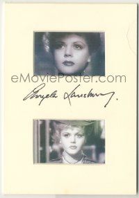 7x0496 ANGELA LANSBURY signed 6x9 display '80s includes two great photos when she was young!