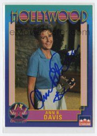 7x0542 ANN B. DAVIS signed 3x4 trading card #103 '91 great portrait of The Brady Bunch's Alice!