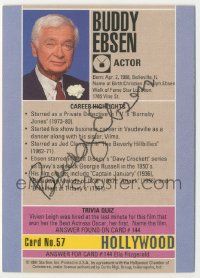 7x0545 BUDDY EBSEN signed 3x4 trading card '91 it can be framed with a vintage or repro still!