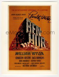 7x0268 CHARLTON HESTON signed 9x11 Oscar's Best Picture one-sheet print '02 Ben-Hur poster image!