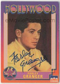 7x0556 FARLEY GRANGER signed 3x4 trading card '91 it can be framed with a vintage or repro still!