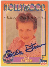 7x0559 GALE STORM signed 3x4 trading card '91 it can be framed with a vintage or repro still!