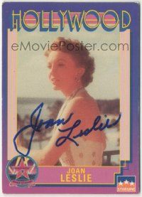 7x0569 JOAN LESLIE signed 3x4 trading card '91 it can be framed with a vintage or repro still!