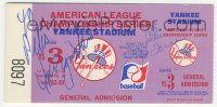 7x0500 JOE TORRE/JOE PIGNATANO signed2x5 American League Championship ticket stub '70 Yankee Stadium