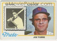 7x0571 JOE TORRE signed 3x4 Topps baseball card '78 when he was manager for the New York Mets!