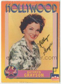 7x0579 KATHRYN GRAYSON signed 3x4 trading card '91 it can be framed with a vintage or repro still!