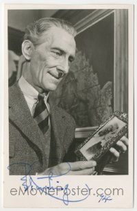 7x0608 PETER CUSHING signed 4x6 fan photo '74 he autographed it TWICE & wrote a short note!