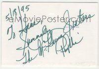 7x0487 PHYLLIS MCGUIRE signed 4x6 airline ticket stub '95 when she was traveling from Las Vegas!