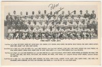 7x0505 RANDY RASMUSSEN signed 6x9 publicity card '80 with the 1980 New York Jets football team!
