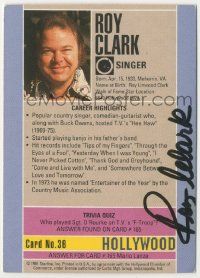 7x0599 ROY CLARK signed 3x4 trading card '91 it can be framed with a vintage or repro still!